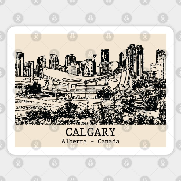 Calgary - Alberta Magnet by Lakeric